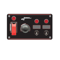 LONGACRE FLIP-UP START - IGNITION PANEL - W - 2ACC & PILOT LIGHTS