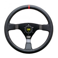 OMP WRC BLACK/RED LEATHER STEERING WHEEL