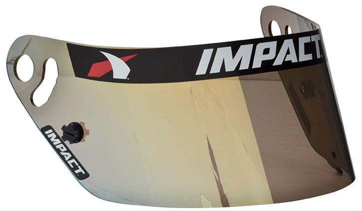 IMPACT RACING REPLACEMENT HELMET SHIELD YELLOW CHROME