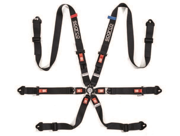 SPARCO HARNESS COMPETITION H-2 6PT STEEL PU 2"