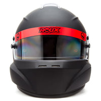 ROUX R-1 FIBERGLASS MATTE BLACK HELMET