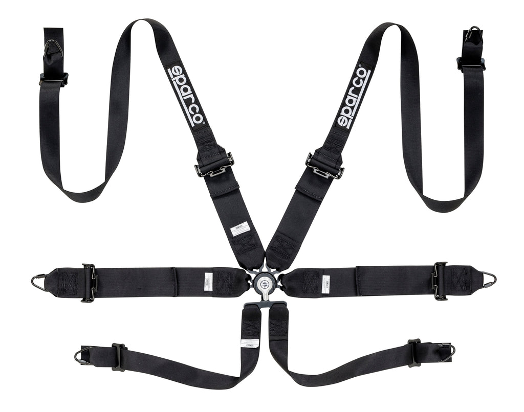SPARCO HARNESS COMPETITION 6 PT HANS - 3"/2" STEEL