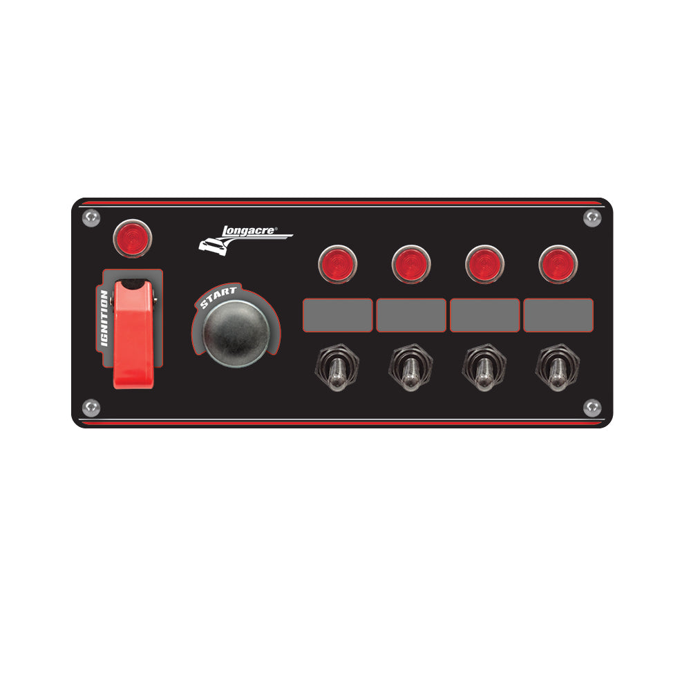 LONGACRE FLIP-UP START - IGNITION PANEL - W - 4 ACC& PILOT LIGHTS