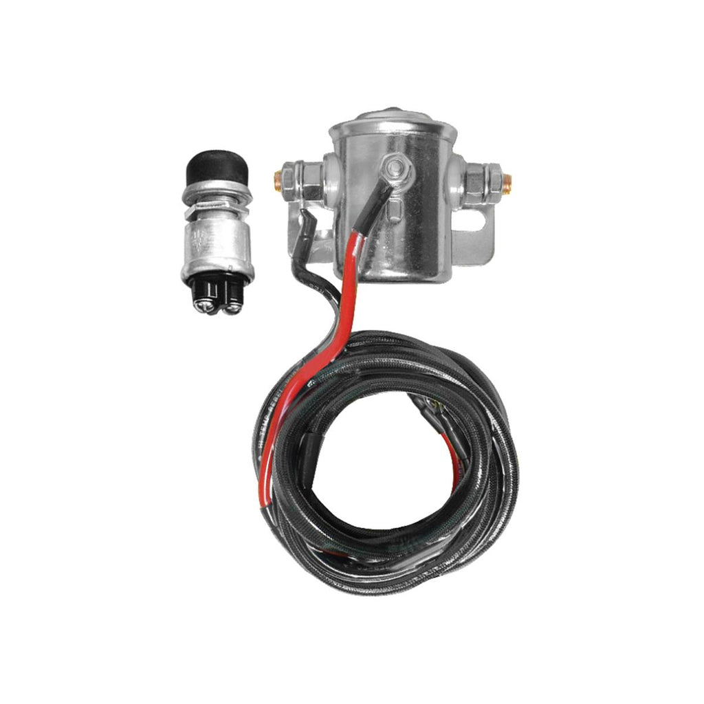 LONGACRE STARTER SOLENOID KIT WITH WEATHERPROOF FIREWALL STARTER BUTTON
